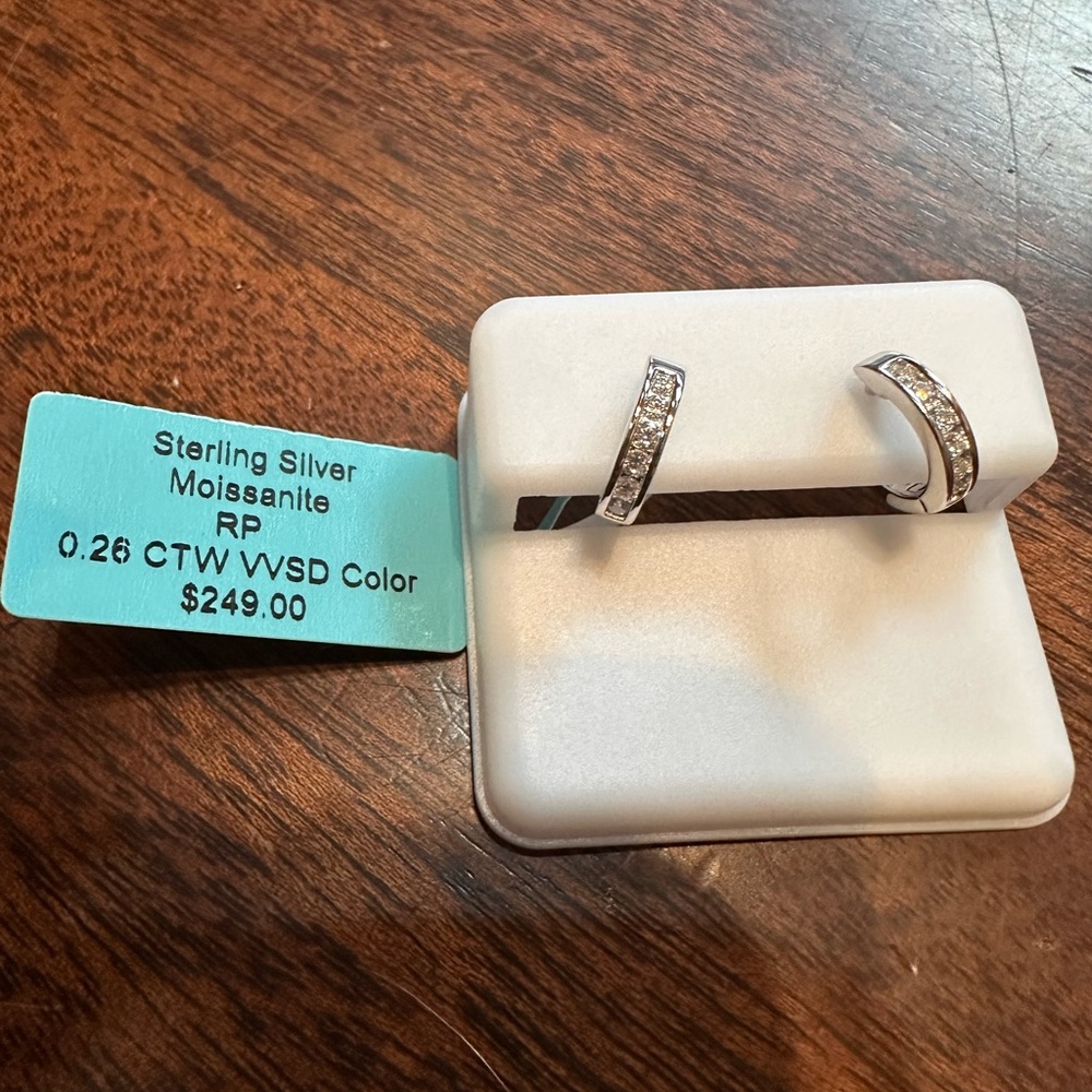 Sterling Silver Moissanite Earrings